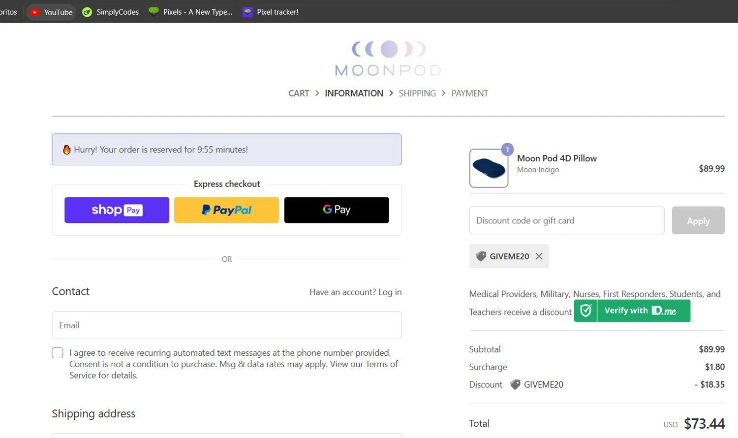 How to apply Moon Pod coupon code